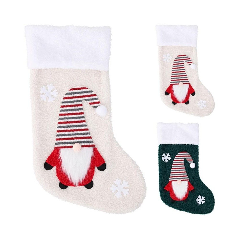 CALZA NATALE GNOMO 43CM 2ASS